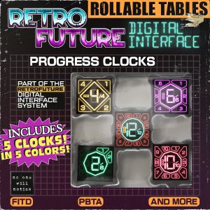retro digital clocks on Roll20